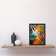 thumbnail image 4 of Artery8 Plant Leaves Blue Orange Pink Abstract Design For Living Room Artwork Framed Wall Art Print A4, 4 of 5