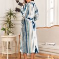 thumbnail image 6 of XIAONU Womens Plush Robe Relaxed Fit Geometric Print Sleepwear Warm Stylish Loungewear Gown, 6 of 7
