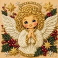 thumbnail image 2 of 2027 Christmas DIY Pearl Diamond Art Kit with Frame (Christmas Angel) | 3D Textured Gem Art Diamond Painting Craft 20x20cm, Perfect Elegant Handmade Gift for Women, Home Decor Gift for Beginners, 2 of 10