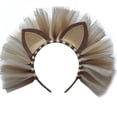 thumbnail image 2 of Diadema de tul con forma de león shaom para niñas accesorios para el cabello fiestas de cumpleaños de bebés diademas de plástico duro disfraces de Halloween, 2 of 4