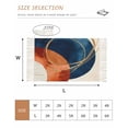 thumbnail image 2 of Navy Blue Burnt Orange Bathroom Rug 2'x3', Boho Art Modern Geometric Low Profile Front Entryway Rug with Tassels, Woven Cotton Washable Kitchen Mat Carpet for Foyer Bedroom Back Door Decor, 2 of 9