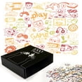 thumbnail image 2 of Ambesonne Video Games Jigsaw Puzzle Durable Cardboard, Monochrome Gaming 90s, 1000 pcs, Pale Orange, 2 of 5