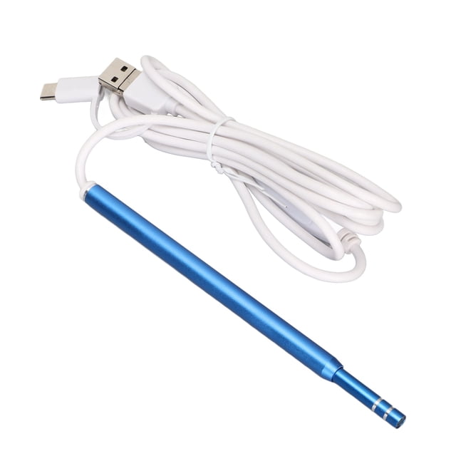 Cuchara limpiadora de oídos para perros, cámara limpiadora de oídos HD 3 en 1 Visual de 5,5mm con luces LED ajustables para perros y gatos