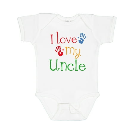 

Inktastic I Love My Uncle Childs Gift Baby Boy or Baby Girl Bodysuit
