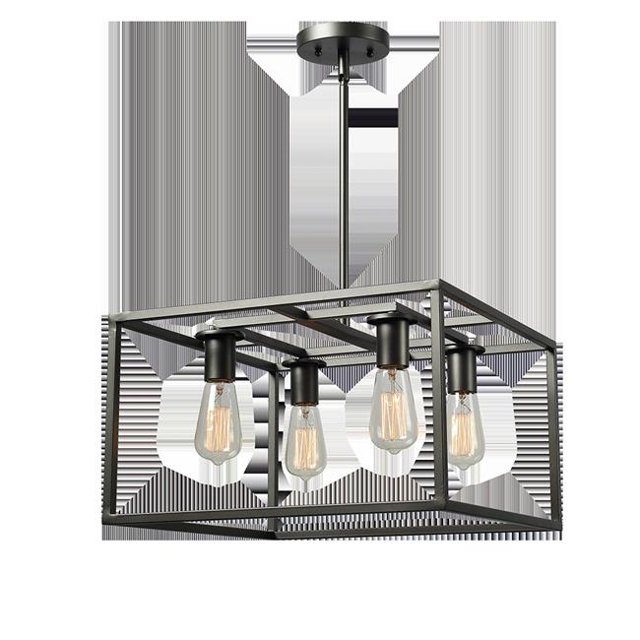 Kenroy Home 93824GRPH 4 Light Cubed Chandelier