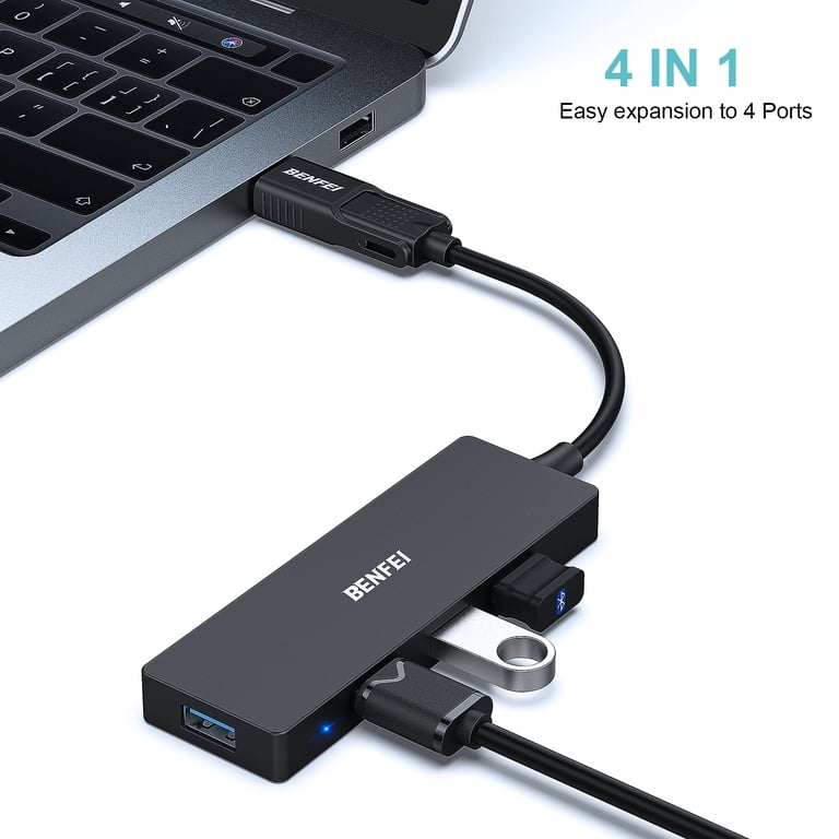 Benfei 4-Port USB 3.0 Hub, Ultra-Slim Expander photo 2