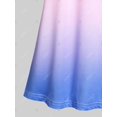 thumbnail image 4 of Top Sin Mangas de Talla Grande con Estampado de Mariposa de Color Degradado Rosegal  Camisetas sin mangas de talla grande, 4 of 5