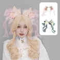 thumbnail image 5 of Plush Ear Headband with Flower&Bowknot Chinese Headband for Movie Enthusiasts Adult Carnival Headpiece, 5 of 8