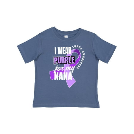 

Inktastic I Wear Purple for My Nana Lupus Awareness Gift Toddler Boy or Toddler Girl T-Shirt