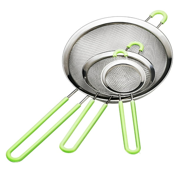 IPOW Fine Mesh Colander Grease Strainer Cooking Oil Spider Skimmer with
