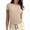 Beige, variant on Womens t-shirts Y2K trendy slim fit crew neck short sleeve ribbed pulllover tops sexy street style comfortable pullover tops