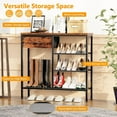 thumbnail image 5 of Entryway Console Table with Fabric Drawer and Shelf - Industrial Style, 5 of 9