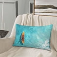 thumbnail image 5 of Goofa Tranquil Ocean Canoe Journey Pattern Pillow Case – Plush & Soft Cushion Cover, Hypoallergenic Throw Pillow Case for Comfortable Sleep with Envelope Closure-14"x20", 5 of 6