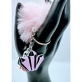 thumbnail image 2 of Crystal trio acrylic keychain with fur And Tassel charm, 2 of 6