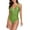 Green, variant on Ayolanni Women's Swimsuits Green Deep V-Neck Graphic Wetsuit One-Piece Swimsuits Pre Teen Swimwear L