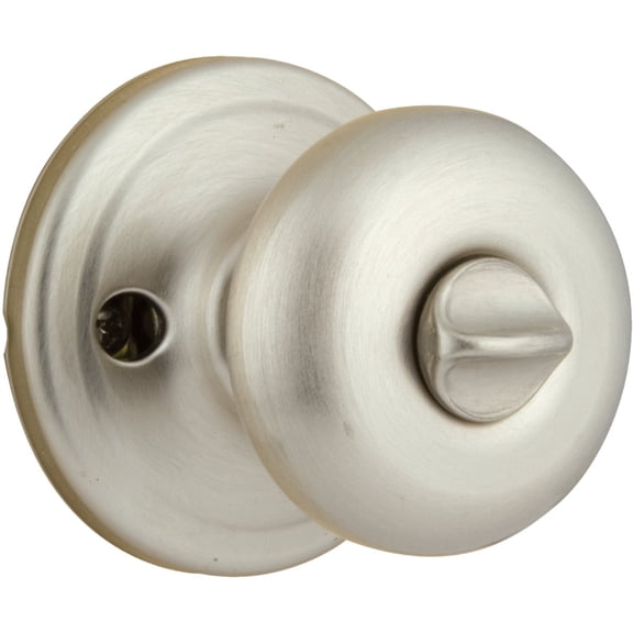 Kwikset Juno Bed & Bath Privacy Knob 97300-829 Satin Nickel - Signature Series — Residential Use, Standard Application