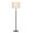 Matte Black, variant on Kawoti   65inch Modern Adjustable Standard Floor Lamp with White Drum Shade Black + Gold Black Painted