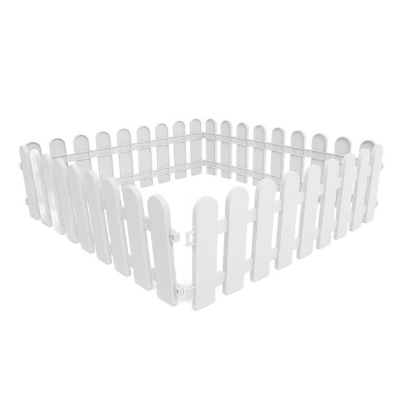 SEWCHICS 4-Piece White Plastic Tortoise Fence Outdoor Pet Enclosure Secure Reptile Playpen for Small Animals