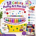 thumbnail image 3 of 3D Relief Art Pen, 12 Colors Popcorn Pens Puffy,3D Art Pens Works On Different Surfaces, Non-Toxic DIY Bubble Popcorn Drawing,3D Gel Pen & Arts Crafts-2Pack, 3 of 8