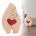 thumbnail image 2 of Wooden Hugging Bear Family Puzzle, Wooden Puzzle Sign, Home Decor Gift, Mothers Day Birthday Fathers Day, Laser Engraving Bear Decor, Family Member Gift, 2 of 7