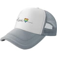 thumbnail image 2 of Mesh Dad Hat Adjustable Washed LGBT Pride Love is Love Baseball Dad Cap Funny Distressed Ball Trucker Cap for Women Men, 2 of 8