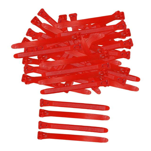 jinwen 100 Pcs Bandes de Cuisse de Poulet Accessoires pour Poulailler Canards Pigeons Rouge