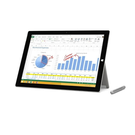Microsoft Surface Pro 3 Tablet (12-Inch, 64 GB, Intel Core i3, Silver) - 4YM-00016 (Best Control Surface For Pro Tools 12)
