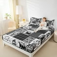 thumbnail image 4 of jejeloiu Cartoon Bear Paws Queen Sheet Sets,Happy Camping Life Flat Sheet,Rustic Farmhouse Hunting Queen Fitted Sheet For Adults,Ultra Soft Home Decor,4 Pieces, 4 of 7
