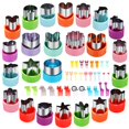 thumbnail image 1 of Juego de 24 moldes de cortadores de verduras, juego de mini cortadores de galletas, moldes para reposteria con 30 puas de alimentos y tenedores para ninos, accesorios para hornear y suplem GELIFATLE NA, 1 of 7