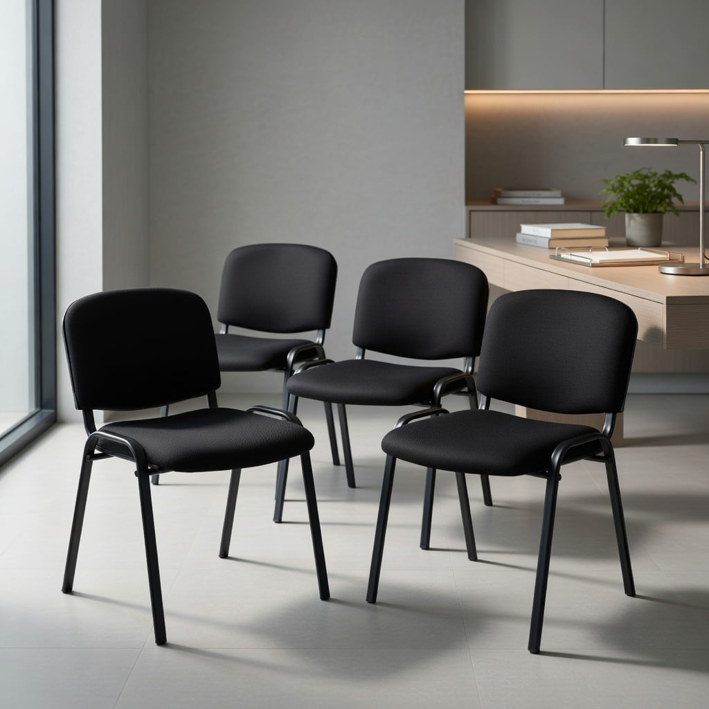 Spaco 5 Pieces Elegant Conference Office Chair Set for Guest Reception-Set of 5, Home Office Computer Desk Chair, Ergonomic Office Chair for Bedroom,Study