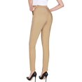 thumbnail image 2 of 2Luver, Women's, Pull On Stretch Solid Dress Pants with Side Pocket, Khaki, M, 2 of 3