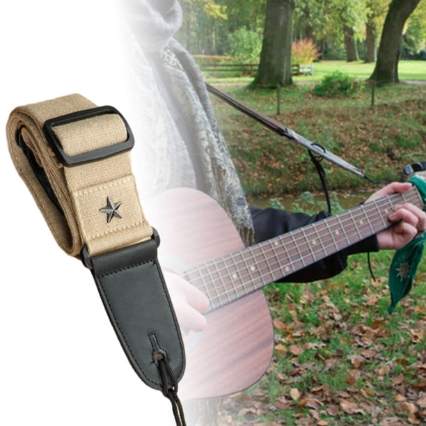 Correa para Guitarra Hugo Ajustable Tela de Algodón Caqui
