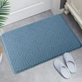 thumbnail image 5 of Fleece Entrance Mat Non-Slip Bathroom Door Mat | Absorbent High-Density Bath Rug | Solid Color | Breathable Quick-Dry | Anti-Skid PVC Bottom | 40x60cm | Easy Clean | Ideal for Household, 5 of 6