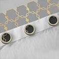 thumbnail image 4 of Erosebridal Geometric Honeycomb Black Out Curtains For Boys Girls,Marble Hexagon Curtains Pack of 2 (42x63 Each) For Teens Adults,Black Grey Gold, 4 of 6