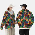 thumbnail image 4 of Saiise Colored Guitars Pattern Sun Protection Hoodie for Men and Women, Lightweight Quick-Dry Windproof with Hood and Zip-Large, 4 of 7
