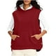 thumbnail image 2 of HongQid Womens Sherpa Fleeve Hooded Vest Sleeveless Hoodies Fall Winter Fluffy Tops with Pockets, 2 of 9