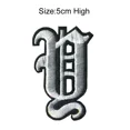 thumbnail image 1 of Gothic Letters Embroidery Iron On Patches Color Optional Alphabet Appliques For Clothing Decor, 1 of 6