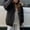 Black, variant on Womens Furry Trim Hooded Parka Drawstring Hem Side Patch Pockets Oversized Long Sleeve Loose Mid Cut for Snow Trip Mountain Camping Black XXL