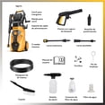 thumbnail image 3 of Hidrolavadora Eléctrica Portatil Kingsman 2200 Psi 2000w amarillo, 3 of 10