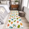 thumbnail image 3 of Dinosaurs Runner Rugs 2x6 ft Cartoon Green Orange Blue Yellow Dinosaurs Washable Hallway Rugs Non-Slip Floor Mats Absorbent Carpet Bedside Runners for Bedroom Kitchen Bathroom Laundry Room, 3 of 9