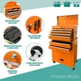 thumbnail image 5 of 8-Drawer Tool Chest Big Rolling Tool Cabinet, Portable Tool Chest with 4-Wheel, Removable Tool Box and Tool Storage Cabinet with Lock, Suitable for Workshop Repair Shop and Garageorange, 5 of 7
