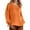 Orange, variant on MIXUE Women Blouses Solid Color Round Neck Long Sleeve Loose Fit Casual Womens Summer Tops Holiday Wear,Blue,XXXXL