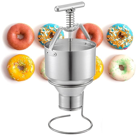5L Home Manual Donut Depositor Dropper Plunger Dough Batter Dispenser Hopper