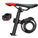 thumbnail image 3 of Cable de candado para bicicleta, candado de bicicleta de combinación de 5 dígitos de alta seguridad, candado de cable antirrobo resistente con soporte de montaje - negro, 3 of 5