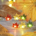 thumbnail image 6 of Maple Leaf Pumpkin String Lights Christmas Thanksgiving Fall Garland with Lights Indoor Outdoor Decorations, 6 of 6