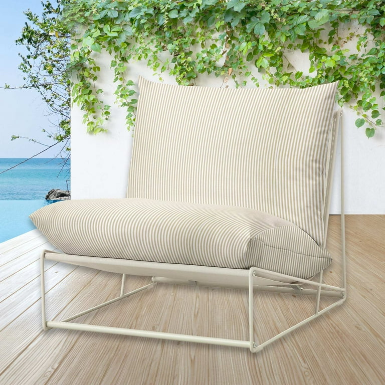 Beige Stripe Outdoor Slipcovers Compatible with IKEA HAVSTEN