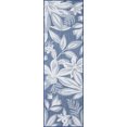 thumbnail image 3 of 2x8 Water Resistant, Indoor Outdoor Runner Rugs for Patios, Hallway, Entryway, Deck, Porch, Balcony or Kitchen | Outside Area Rug for Patio | Blue, Floral | Size: 2'3'' x 7'3'', 3 of 8