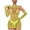 Yellow, variant on Lovskoo Womens Sleepwear Fishnet Dress Mesh Badydoll Sparkly Rhinestone Sleepwear High Elasticity Hollow Halter Neck Bodycon Dress Underwear Sheer Chemise Black