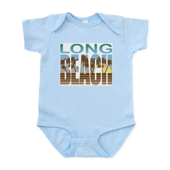 CafePress - Long Beach Infant Bodysuit - Baby Light Bodysuit, Size Newborn - 24 Months
