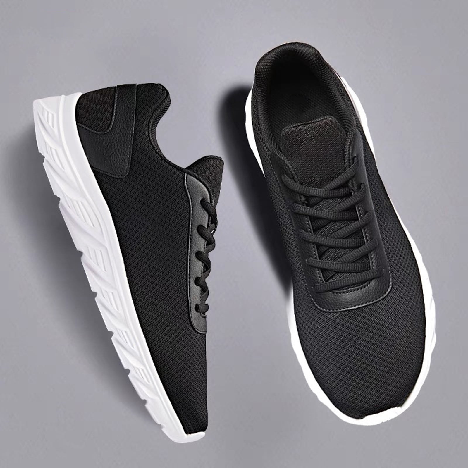 Mens Walking Shoes,Lightweight Breathable Tennis Running Shoes Mesh Non-Slip Casual Comfortable Fashion Sneakers Work Gym Workout Athletic Sport,White 45